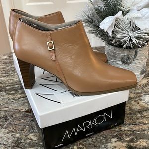 NWT Markon Leather Heeled Bootie
